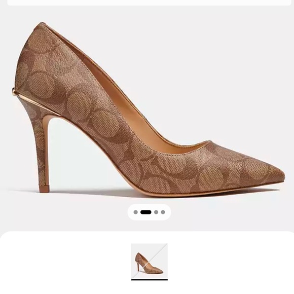 New🤎💛Coach Wiley Pump In Signature Canvas - Picture 3 of 3